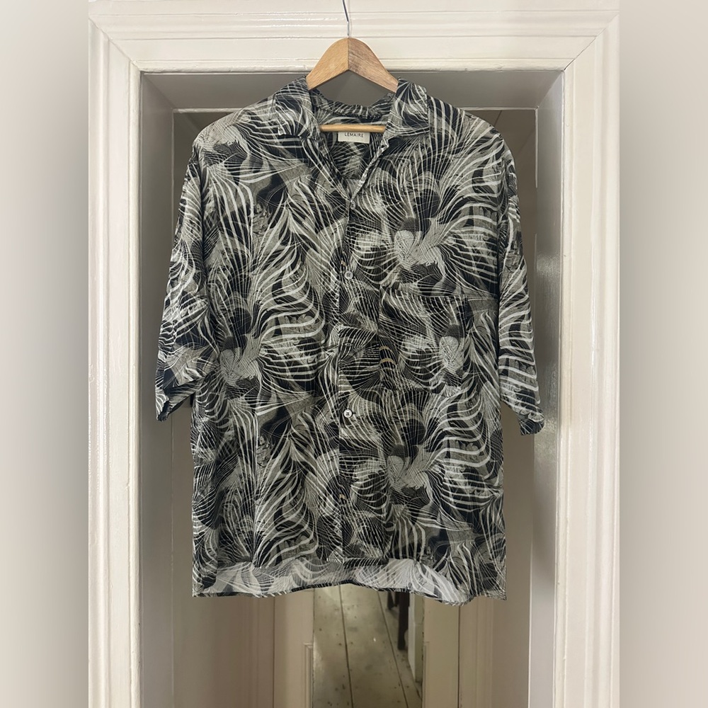Lemaire Men’s Graphic Print Short Sleeve Shirt sz M